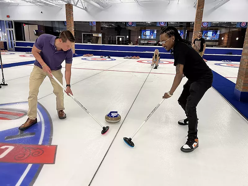 Novi's new HUB Stadium is the only place in Michigan where the general public can try curling. - COURTESY PHOTO