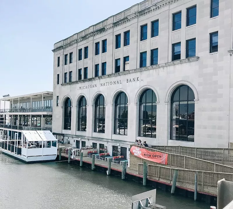 The new CityFlatsHotel in Port Huron includes a floating barge bar. - @cityflatshotel, Instagram