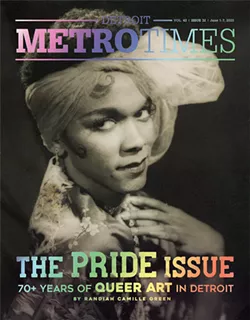 LeRoy Foster's 1945 self-portrait as the drag queen Martini Marti graces the Metro Times Pride Issue cover. - Courtesy photo