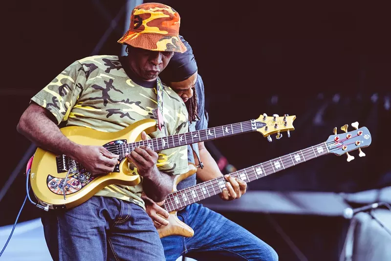 Vernon Reid (left) performs with Living Colour in 2018. Reid will perform with Burnt Sugar, The Arkestra Chamber as part of Detroit's Concert of Colors. - Ismael Quintanilla III/Shutterstock