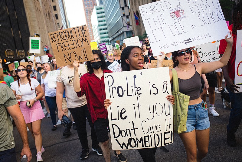 Protesters in Detroit march against the U.S. Supreme Court overturning Roe v. Wade. - Marc Klockow