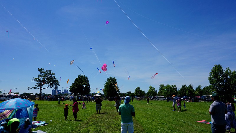 Kites flying over Detroit's Belle Isle. - Courtesy photo
