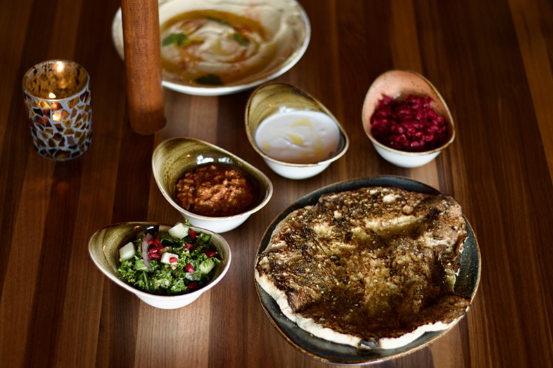 Bohemia in Royal Oak offers Israeli dips, hummus, kabobs, vegan kafta, and more. - Courtesy photo