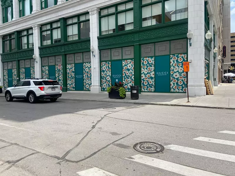 Gucci's forthcoming Detroit location. - Gucci Detroit / Twitter