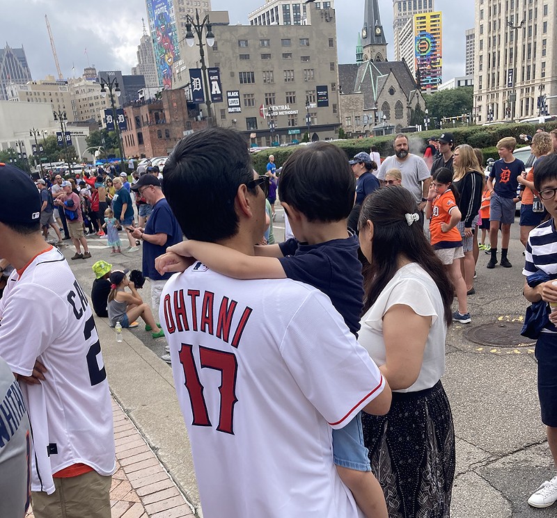 Shohei Ohtani fans in Detroit. - Michael Betzold