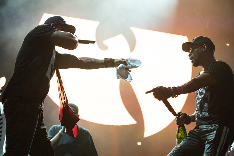 Wu-Tang Clan performs with Nas and Busta Rhymes at Pine Knob on Saturday, Sept. 3. - Shutterstock