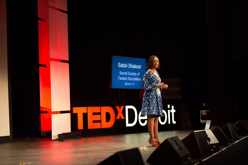 A scene from a previous TEDxDetroit event featuring Satori Shakoor. - Courtesy photo