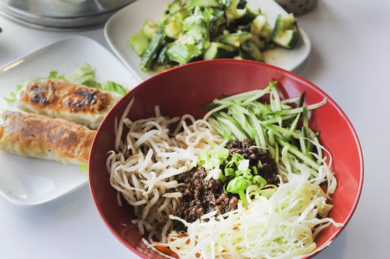 Beijing  classic fried sauce noodle. - Tom Perkins