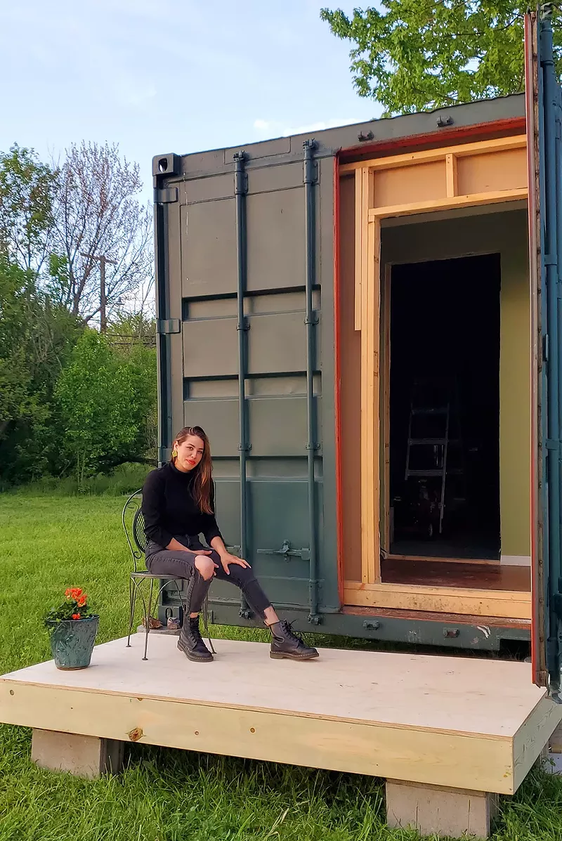 Fungi Freights uses a repurposed shipping container to grow mushrooms and serve as a community education center. - Courtesy photo