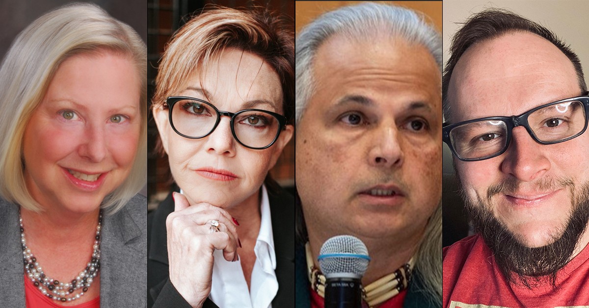 Gretchen Whitmer and Tudor Dixon aren't the only candidates for governor of Michigan. From left: Mary Buzuma (Libertarian Party), Donna Brandenburg (U.S. Taxpayers Party), Kevin Hogan (Green Party), and Daryl Simpson (Natural Law Party). - Courtesy photos