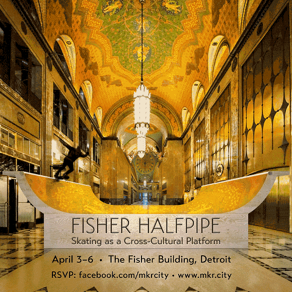 Detroit's Fisher Building will host a halfpipe next week