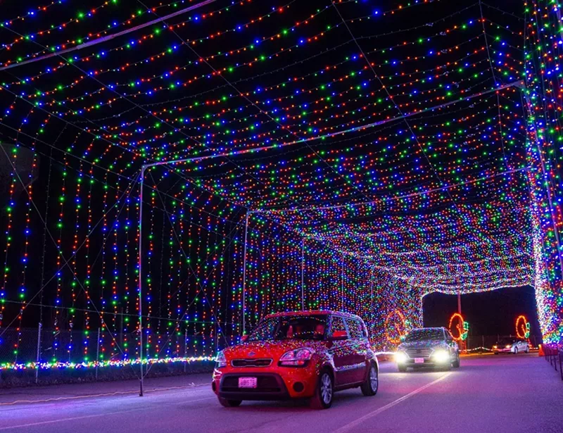 Just driving through a tunnel of lights here, no big deal. - Courtesy photo