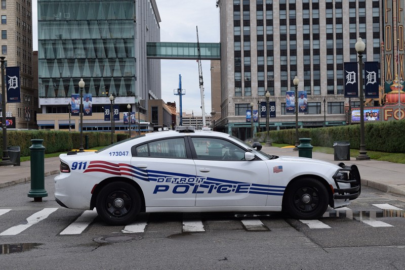 A Detroit police squad car. - Shutterstock