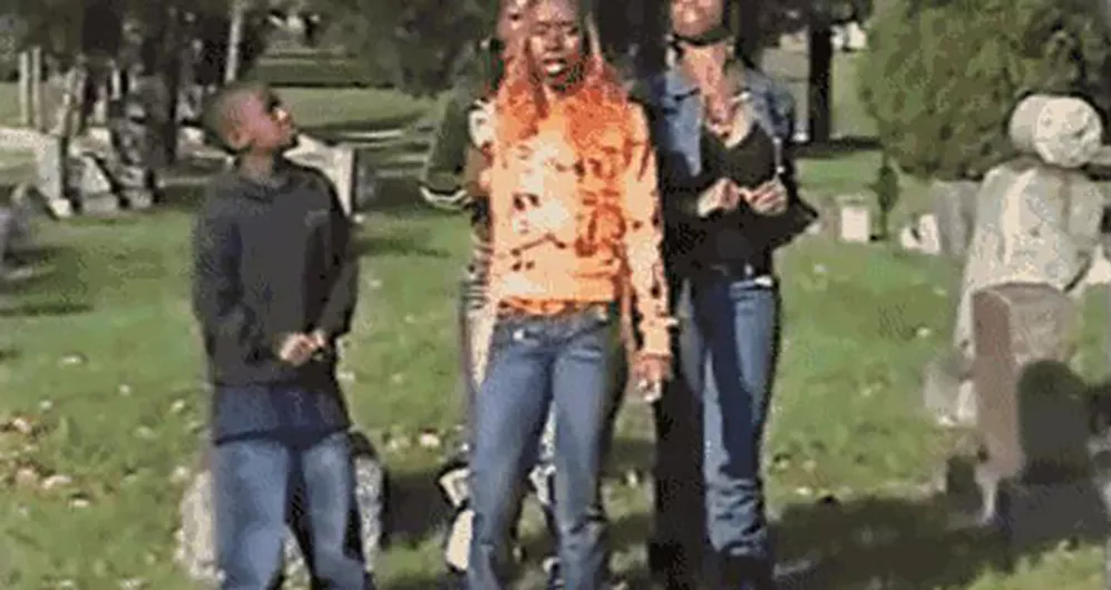 T-Baby in her surprise 2008 hit video "It's So Cold in the D." - Screengrab/YouTube