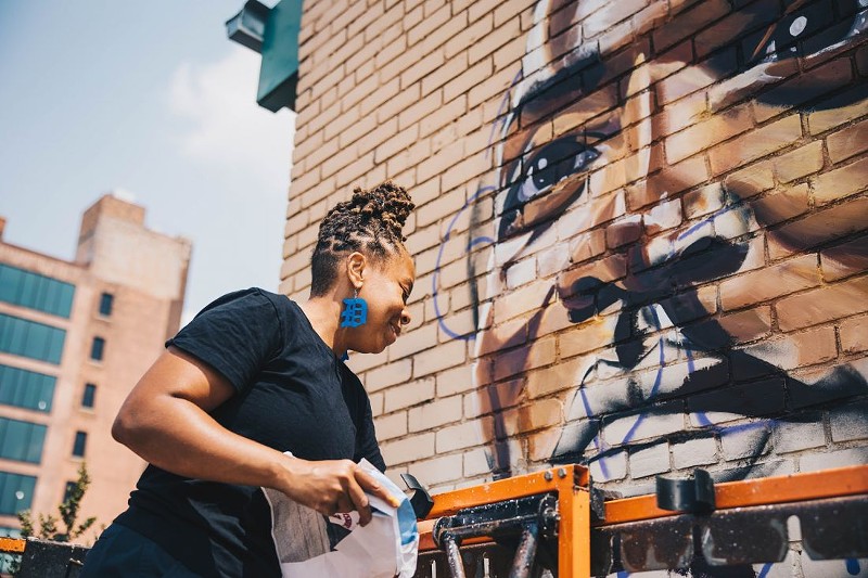 Sydney James' BLKOUT Walls Mural festival will return to Detroit in Sept. 2023. - Justin W. Milhouse