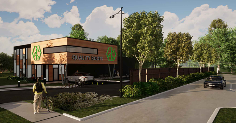 A rendering of the new Quality Roots dispensary in Waterford Township. - Courtesy of Quality Roots