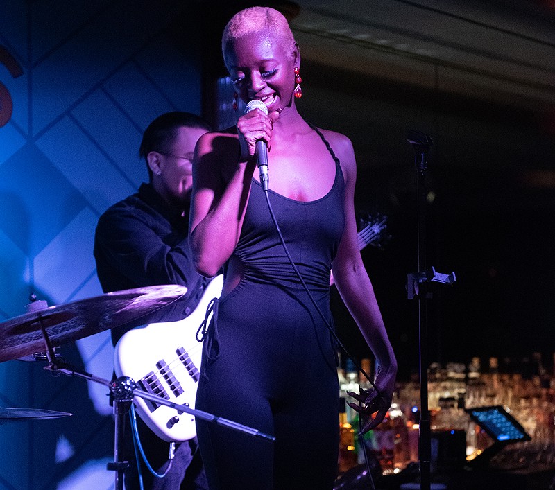 Dominique Mary Davis performing at Willis Show Bar in Detroit. - Kahn Santori Davison