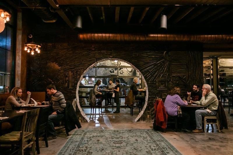 This Ferndale restaurant and music venue has a whimsical design throughout, including round doors, high-flying art installations made out of reclaimed wood, and many visual nods to the type of owl the business is named after. - Instagram, @otus_supply
