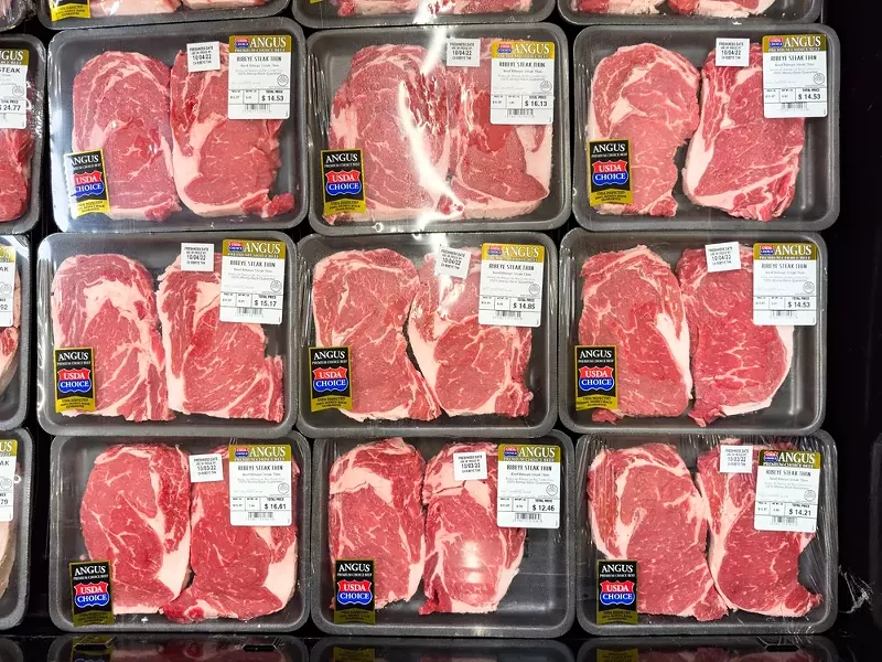 Meat on display at a Metro Detroit grocery store. - Shutterstock