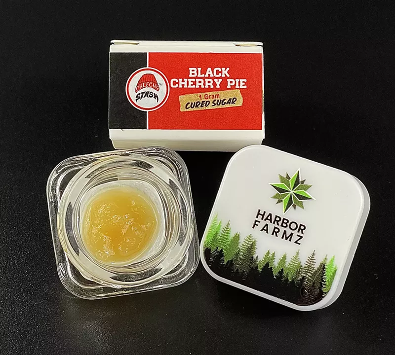 Harbor Farmz + Cheech’s Stash is a limited-batch cured resin concentrate. - Harbor Farmz and Aardvark Industrees