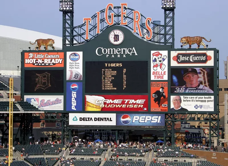 Under new rules, a Detroit Tigers game at Comerica Park could end before 9 p.m. - Shutterstock