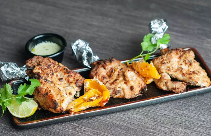 Chicken kalami kabab. - Tom Perkins