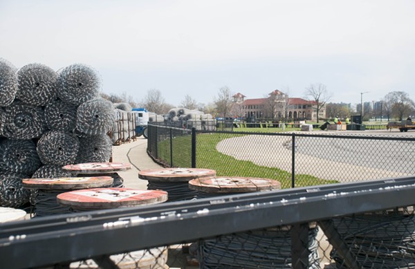Belle Isle Grand Prix construction just started eight weeks ahead of the race
