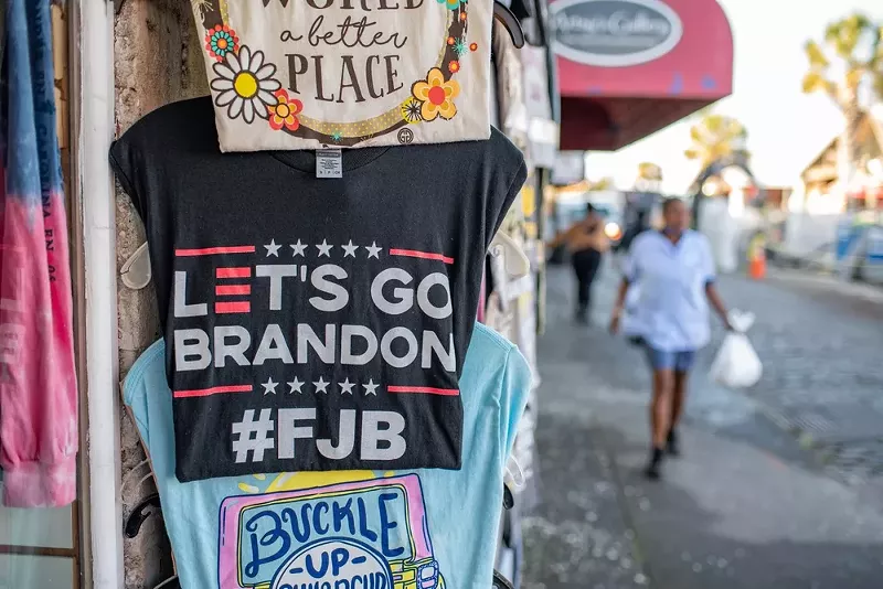 "Let's Go Brandon" is a coded insult that means "Fuck Joe Biden." - Shutterstock