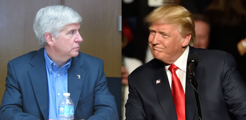 SNYDER PHOTO AT LEFT BY CURT GUYETTE; TRUMP PHOTO AT RIGHT COURTESY SHUTTERSTOCK