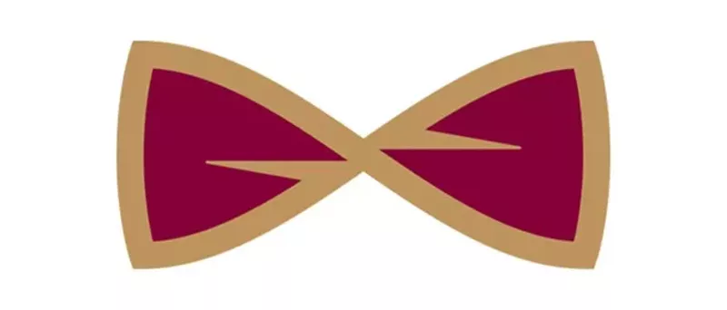 The bowtie emblem that appeared on Cleveland Cavaliers warmups and throughout the arena last year. - Cleveland Cavaliers