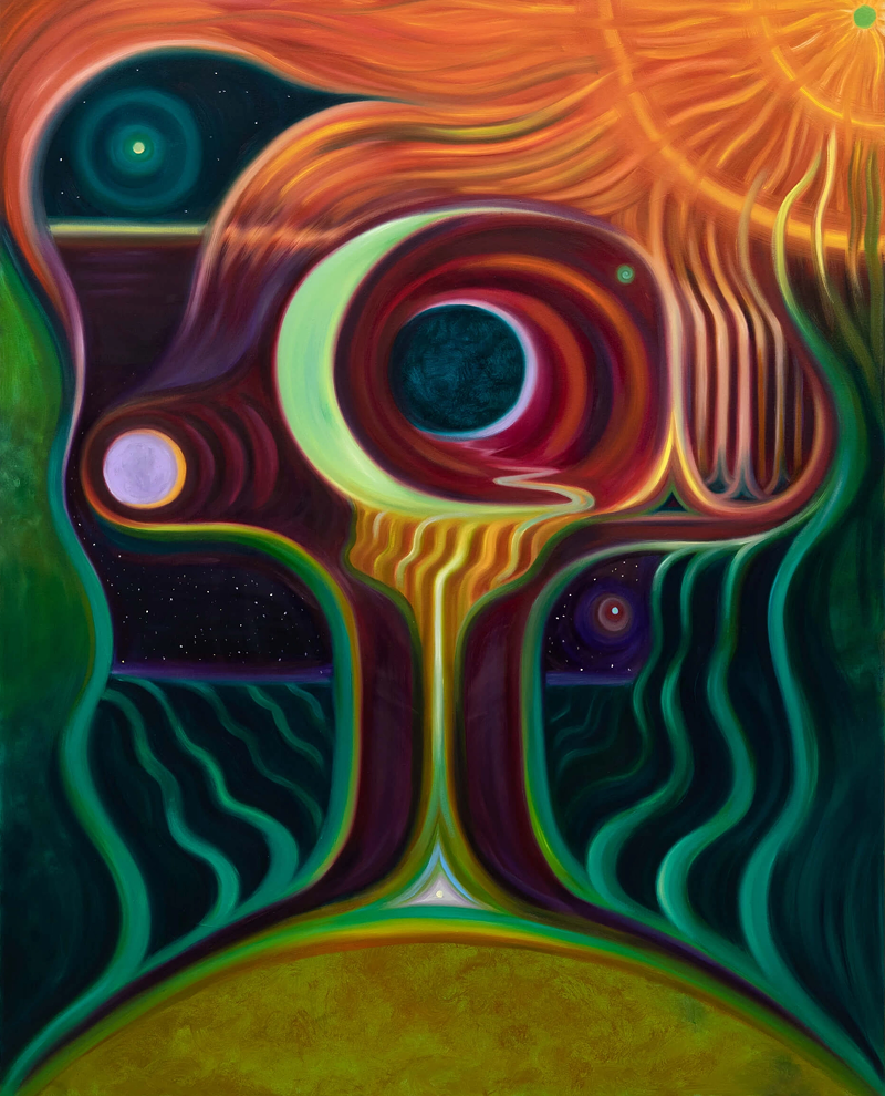 "Ripple In" is an abstract portrait of Zoe McGuire's father. - Library Street Collective