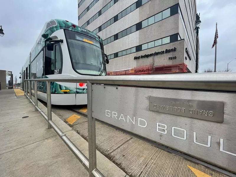 The signs at the QLine stops are written in braille and English that appears inverted. - Randiah Camille Green