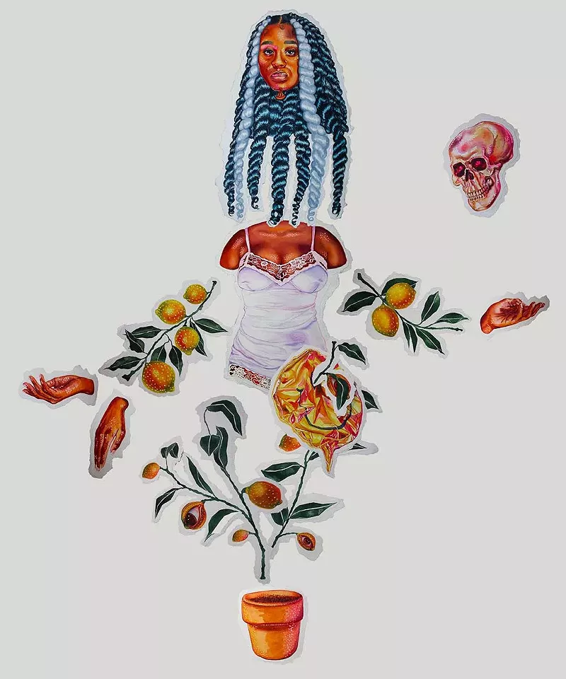 Within the Garden: Self - By Miranda Kyle - - “My work reflects the stigmatized ideals placed on black individuals, but flipping it by giving them representation from their perspectives.” —Miranda Kyle - Miranda Kyle