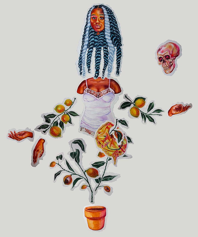 Within the Garden: Self - By Miranda Kyle -  - “My work reflects the stigmatized ideals placed on black individuals, but flipping it by giving them representation from their perspectives.” —Miranda Kyle - Miranda Kyle