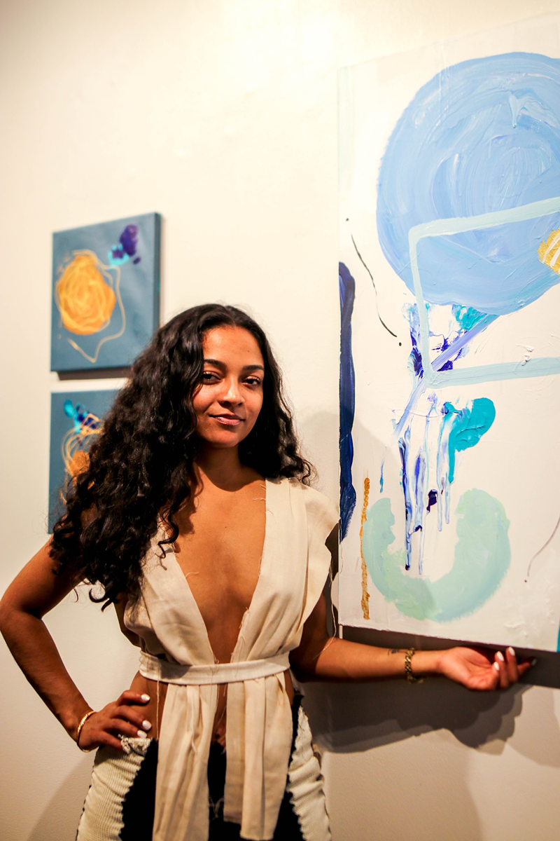 India Solomon at her solo show Places at Norwest Gallery of Art. - Brandon Parker/Courtesy photo