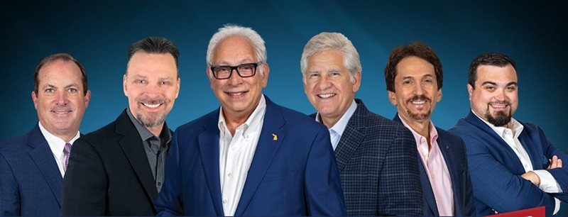 WJR-AM (760) unveiled its new primetime lineup, prompting criticism for being all older white men. - WJR/Twitter