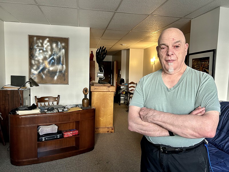 Steve Handschu, a visually impaired 76-year-old sculptor, is being forced out of his downtown apartment. - Steve Neavling