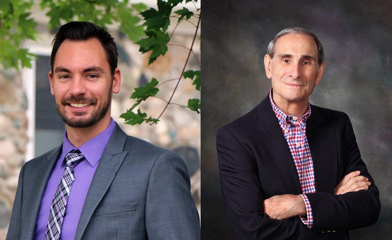 Former Eastpointe City Councilman Michael Klinefelt (left) and Warren Human Resources Director George Dimas were the top vote getters in their primary races for mayor. - Facebook