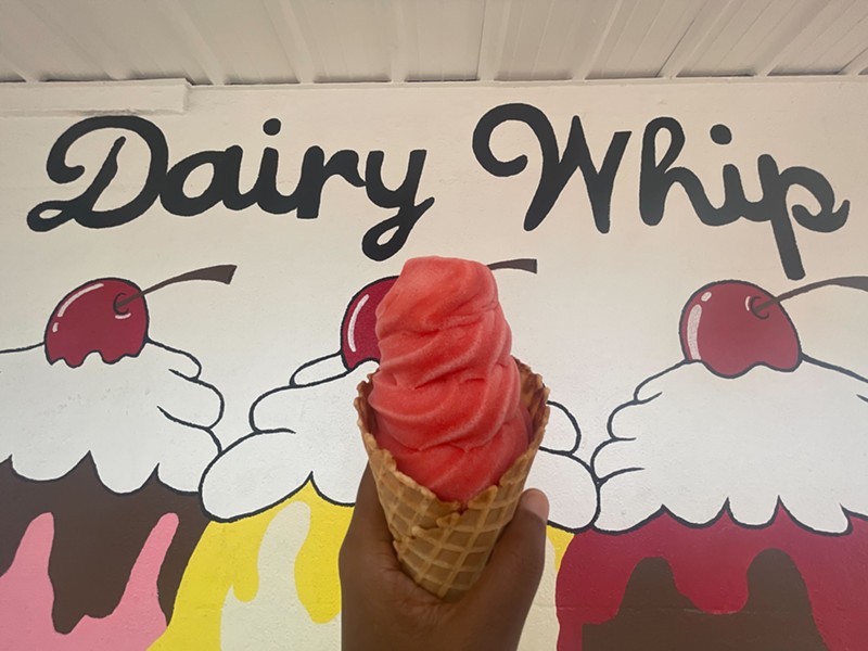 Faygo Rock & Rye soft serve at Redford's Dairy Whip, though it's more like a sorbet. - Randiah Camille Green