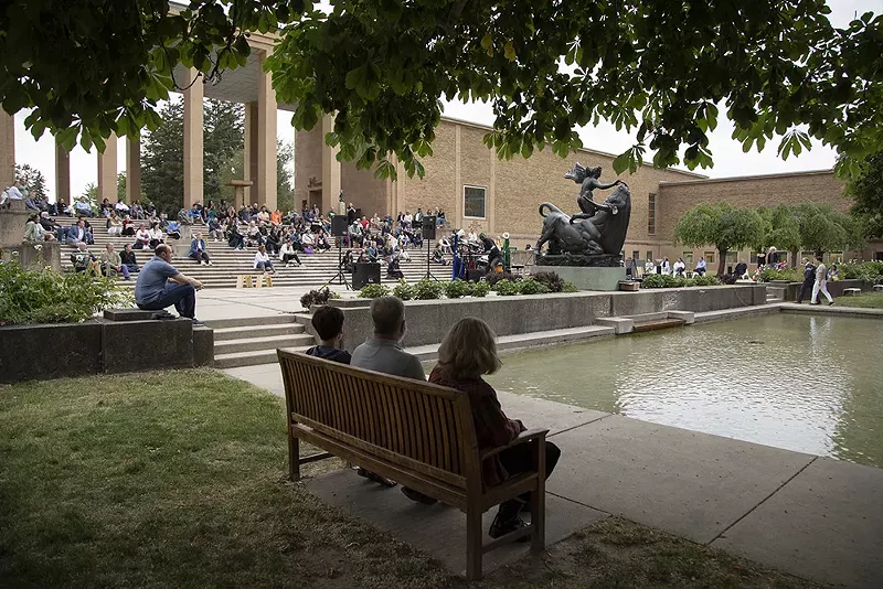 A previous Poolside Performance at Cranbrook Art Museum. - PD Rearick