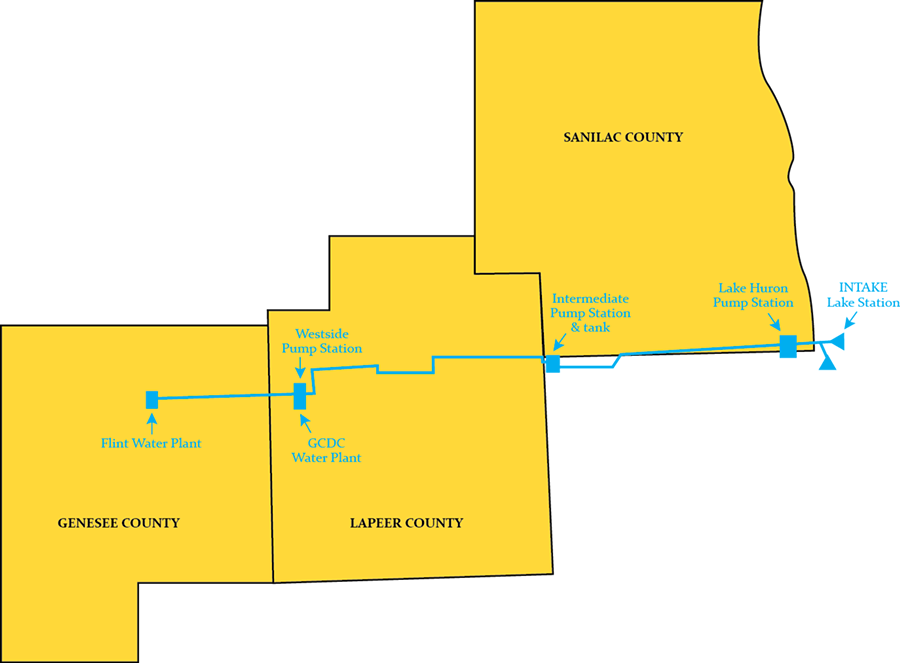 Map of the Karegnondi pipeline.