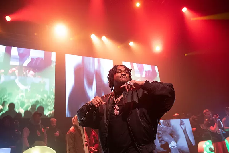 Tay B performing at the 313 Day concert at the Fillmore. - Kahn Santori Davison