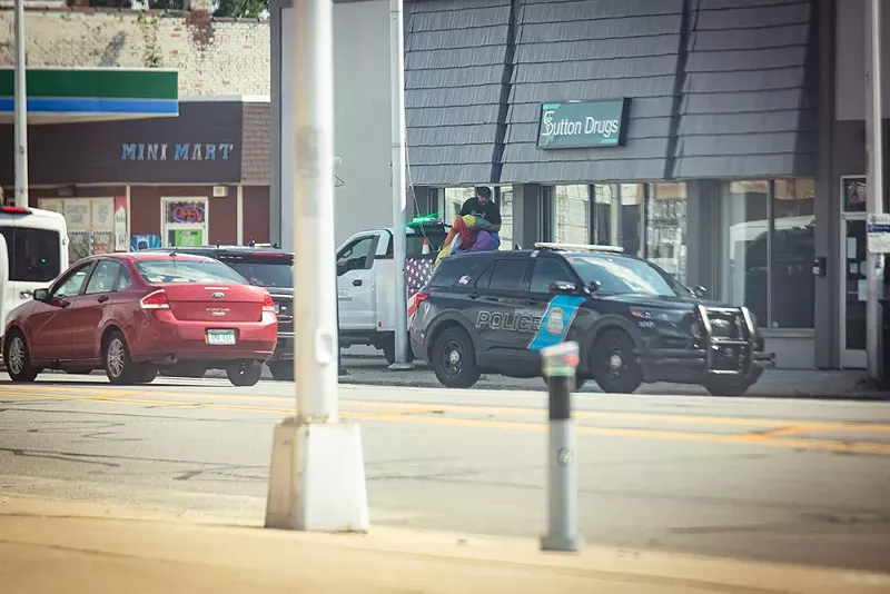 Hamtramck police remove an LGBTQ+ Pride flag from city property. - Viola Klocko