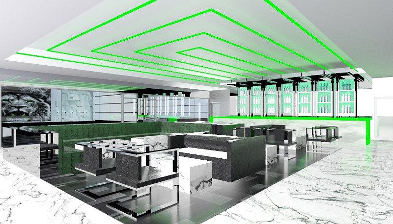 A rendering of the interior of the new Puff Cannabis headquarters in Troy, which is expected to open by January 2024. - Courtesy of Puff Cannabis
