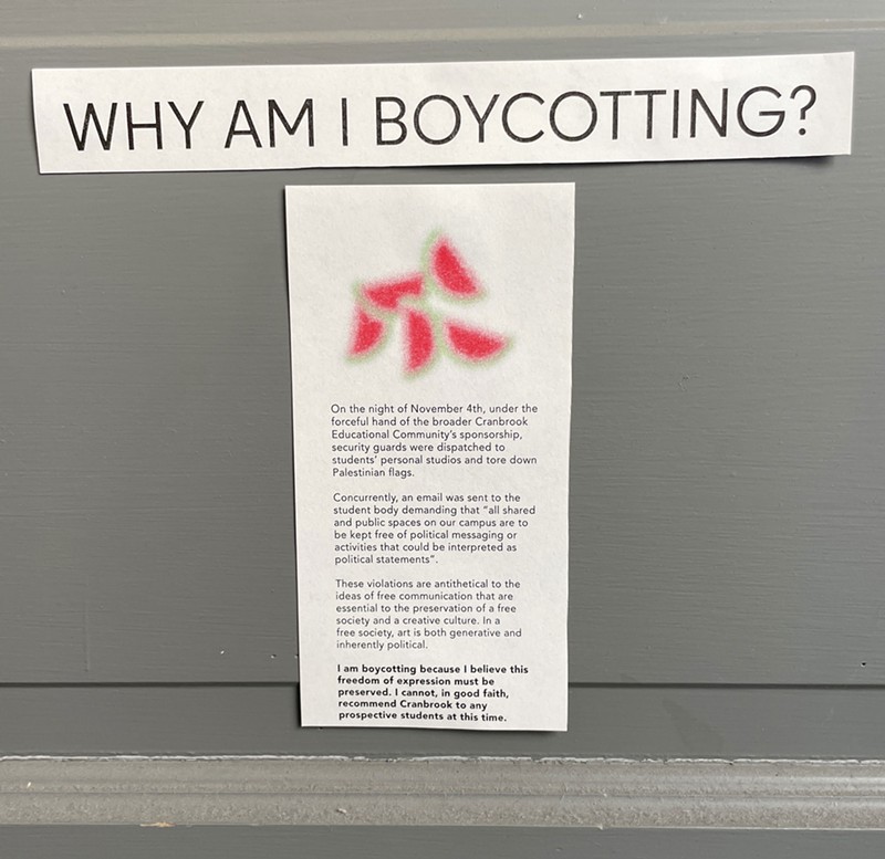 During an open house on Saturday, November 11, students staged a boycott, leaving this message for prospective students. - Courtesy of Ian Matchett