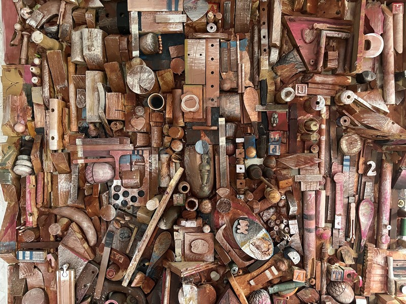 Calloway takes found objects and arranges them into sculptural, mixed-media pieces. - Randiah Camille Green