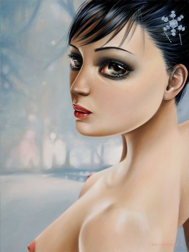 Self-taught painter Sas Christian is known for her wide-eyed style. - Courtesy photo