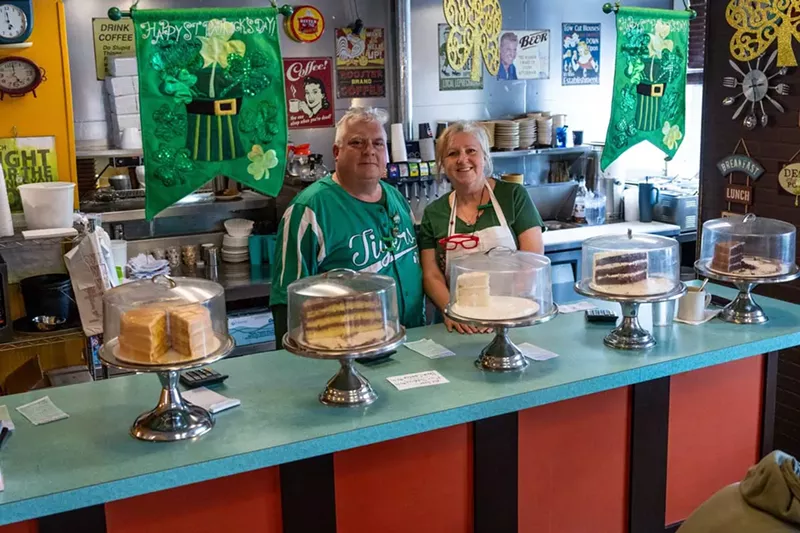 Garrett Taylor with Sidestreet Diner partner Meghan Josefosky. - Joe Maroon