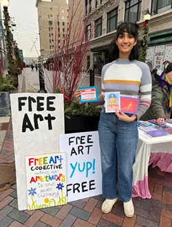 The Free Art Collective pop-up outside of Mom's Spaghetti in Downtown Detroit - Courtesy photo