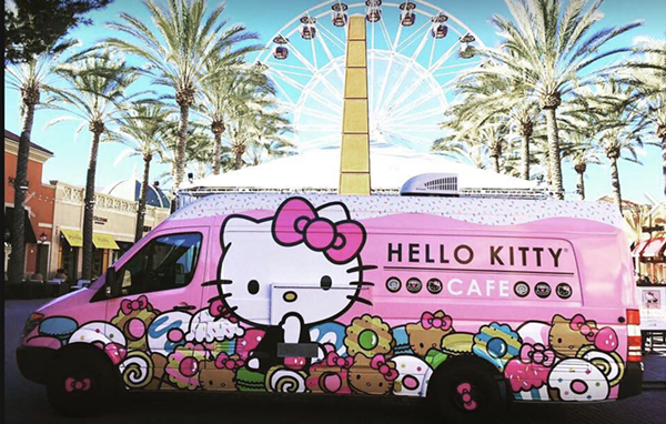 The Hello Kitty Cafe food truck. - Hello Kitty's Facebook page